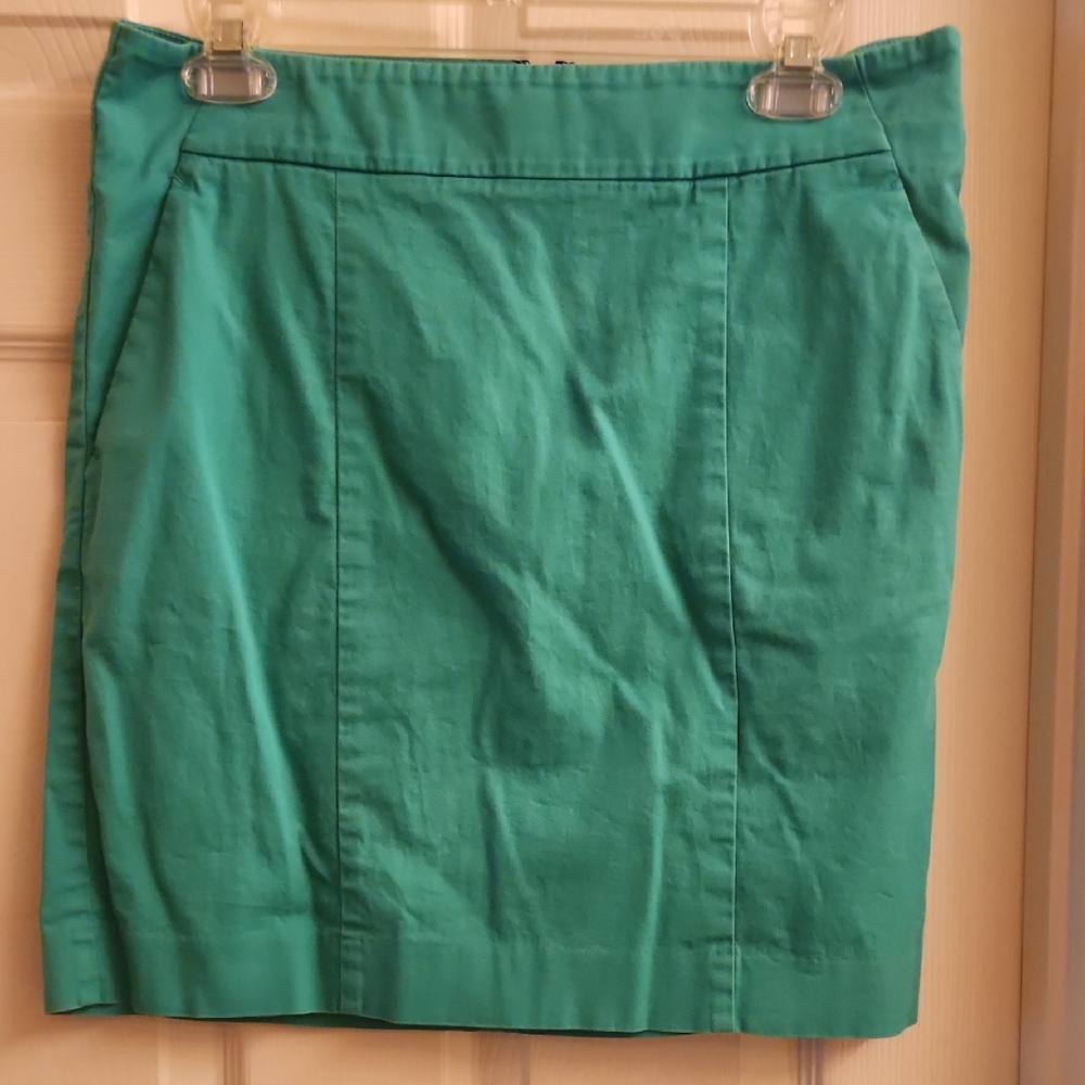 Ann Taylor Green Mini Pencil Skirt for Casual Wear